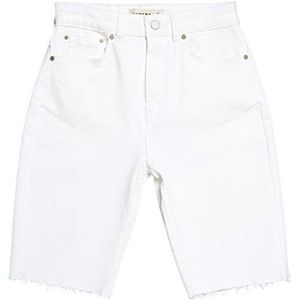 Superdry Kari Long Line Shorts voor dames, wit (Denim Optic White M6N)., 38