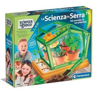 Clementoni Game Laboratorium botanische tuin, broeikas voor kinderen, kit voor planten, wetenschappelijk laboratorium 7 jaar, experiment wetenschap, in Italiaans, Made in Italy, meerkleurig, 19365