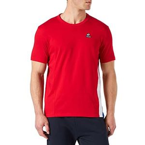 Le Coq Sportif Uniseks T-shirt, Rood, XXL