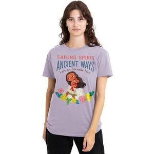 mandarin creative ltd Moana Sailing Spirit dames T-shirt, lavendar, X-Large, Lavendel, XL