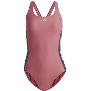 Adidas dames zwempak, Roze lagen/schaduw marine/blauwe dawn, 30