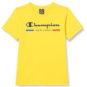 Champion Legacy Graphic Shop B - New York S/S Crewneck T-shirt, geel, 5-6 jaar kinderen en jongens SS24, Geel