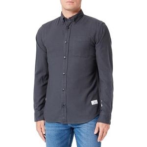 Bestseller A/S Heren Jprblubrook Solid Twill Shirt L/S vrijetijdshemd, Zwart zand/pasvorm: comfortabele pasvorm, S