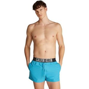 CK JEANS Heren SHORT WB Boardshorts, Blauw (Bash Blue), S, Blauw (Bash Blue), S