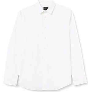Sisley Men's 5CNX5QL19 Shirt, White 101, 38, wit 101, 38