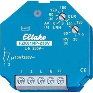 Eltako Funk Actor tijd voor relaiskaart, schakelaar of detector 230V, 1 Plus 1 Non potentiaalvrij 10A/250V AC, 1 stuk, fzk61np 230V