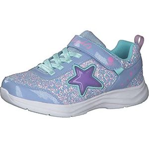 Skechers Glimmer voor meisjes schopt Starlet Shine Sneaker, Lavendel Rock Glitter Aqua Trim, 33.5 EU