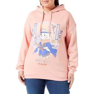 Koton Anime hoodie met lange mouwen voor dames, roze (274), XL