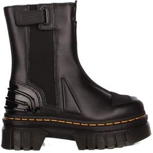 DR MARTENS 6 Eye Shoe, uniseks, volwassenen, Black Nappa Lux & Black Ajax & Black Soft Patent Pu, 43 EU, Black Nappa Lux Black Ajax Black Soft Patent PU, 43 EU