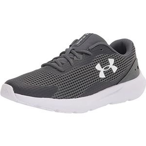 Under Armour UA Surge 3 heren Hardloopschoen,Pitch Gray Wit Wit,44.5 EU