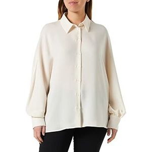 Seidensticker Dames Regular Fit Blouse met lange mouwen, Off-White, 40, off-white, 40