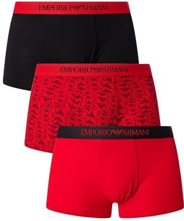 Emporio Armani trunks heren, Rood/St Rood/Zwart, L