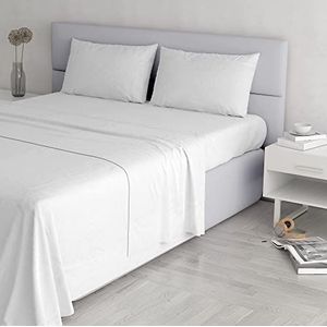 Italian Bed Linen Elegant, wit, tweepersoonsbed