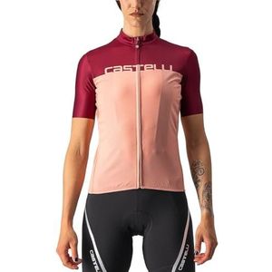 Castelli - Velocissima Jersey - Fietsshirt Korte Mouwen - Zalmroze Bordeaux