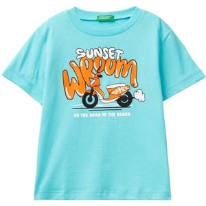 United Colors of Benetton T-shirt voor kinderen en jongeren, Blauw, 3 jaar