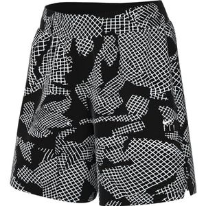 Nike Dames Shorts W Swoosh Fly Short, zwart/wit/wit, FN0132-010, S
