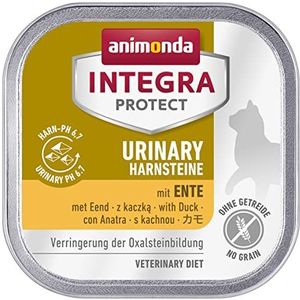 Animonda Integra Protect Urinary Oxalstein natvoer voor katten, dieetvoer voor katten met urinestenen, met eend, 16 x 100 g