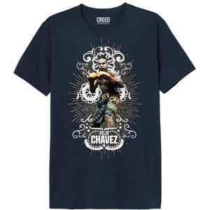 cotton division Creed""Felix Chavez Fight"" MECREEDTS020 heren-T-shirt, marineblauw, maat 3XL, Marine, 3XL