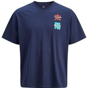 JACK & JONES - JORSoutheast Gallery - Shirt - Aqua - Donkerblauw - Oxide - Wit