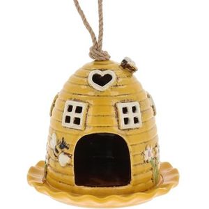 Shudehill Giftware Dorp Aardewerk Bijenkorf Vogelhuis/Feeder in Crème of Geel (Gele Feeder)