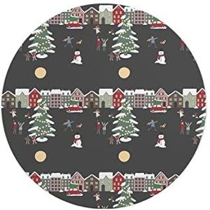 Questo Casa, Ronde digitaal bedrukte muismat, antislip onderkant, voor kantoor en thuis, diameter: 22 cm