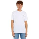 Tommy Jeans - Tjm Reg Signature Print Tee - T-shirt - Wit - Korte Mouwen