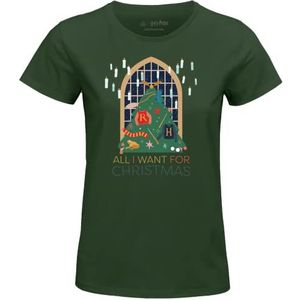 HARRY POTTER T-shirt voor dames, Groen, S