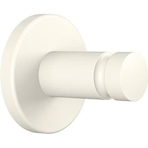 tesa® MOON WHITE Handdoekhaak, mat wit, voor Badkamer en Wc - voor Badkamers in Industriële en Moderne Stijl - Zonder Boren, Zelfklevend - 37 mm x 37 mm x 36 mm