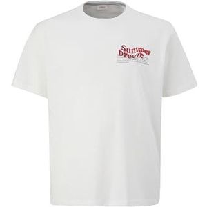 s.Oliver Heren T-shirts, korte mouwen, wit, 4XL