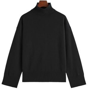 Superfijne lamswollen staande kraag, zwart, XS