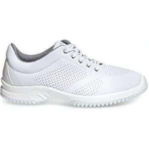 ABEBA veterschoen 6772 Uni6, gebreid textiel wit, gecertificeerde werkschoen, 36 EU, wit, 1