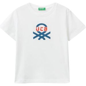 United Colors of Benetton T-shirt voor kinderen en jongeren, Wit, 1 jaar