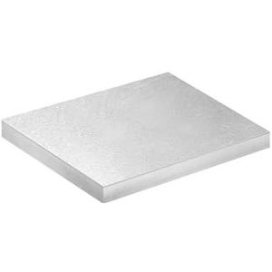 Dekora - Verzilverde Vierkante Hard Kartonnen Taartbodem 25x25cm, Hoogte 1.2cm - Perfect voor Vieringen, Verjaardagen en Jubilea