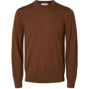 Selected - Tray - Gebreide Pullover - Ronde Hals - Lange Mouwen - Regular Fit - 100% Merinowol
