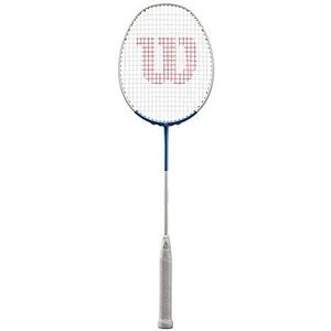 Wilson Unisex - Fierce CX 6000 EXZONE Badminton Racket, Wit / Bright Blue, 4