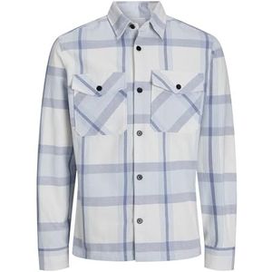 JACK & JONES JPRCCROY Spring Check Overshirt L/S SN, Skyway/Checks: comfortabele pasvorm, XXL