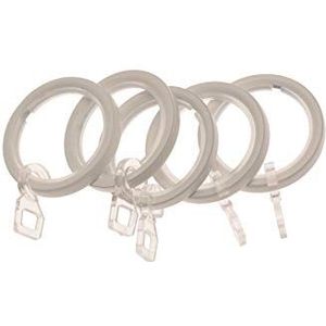 Alure, metaal, diameter 20mm, 10 ringen, mat witte kleur