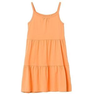 Bestseller A/S Meisjes NKFVASITA Strap Dress J jurk, Mock Orange, 134, Mock Oranje, 134 cm
