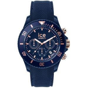 Ice-Watch - ICE chrono Blue rose-gold - Blauw herenhorloge met siliconenband - Chrono - 020621 (Large)