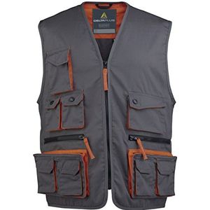 Delta Plus Professionele pakken - 65/35 zakken vest van polyester en katoen grijs XXXL