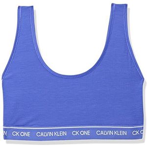 Calvin Klein Dames ongevoerde bralette beha, Blauwe Iris, XS