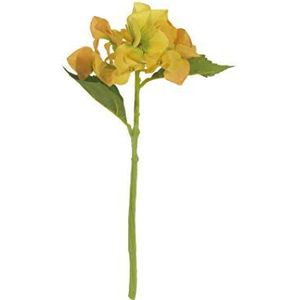 Express Flor 12 kunstmatige hortensia's van zijde, 33 cm, geel