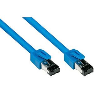 Kabelmeister SO-37372 PREMIUM Cat 8 patchkabel met vergrendelingsbescherming RNS, 40 gigabit, koperen geleider/CU, S/FTP, PiMF, 2000MHz, halogeenvrij, 25 m blauw