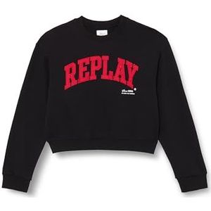 Replay Sweatshirt voor dames, Black 098, XXS