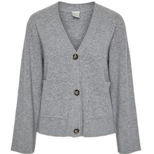 Yas emilie Ls Cardigan Knit S. Noos, lichtgrijs gem., XS