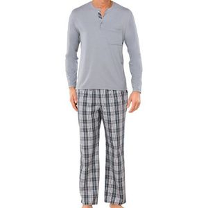 Schiesser 2-delige pyjama voor heren, lang met waszak