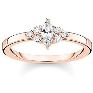 Thomas Sabo ring vintage witte stenen roséverguld zilver TR2325-416-14-50