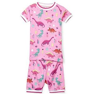 Hatley Organic Cotton Short Sleeve Printed Pyjama Sets Jongens, (Darling Dino), 5 Jaar