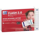 Oxford Flash 2.0 Flashcards A7 gelijnd wit pak 80 kaartjes