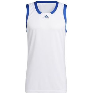 adidas Heren Basketball Icon Squad Jersey Aeroready, white/team royal blue/team royal blue, M Tall